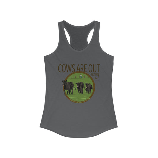 Cows Are Out Ideal Racerback Tank