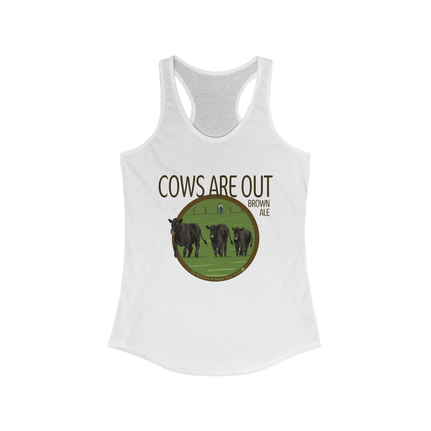 Cows Are Out Ideal Racerback Tank